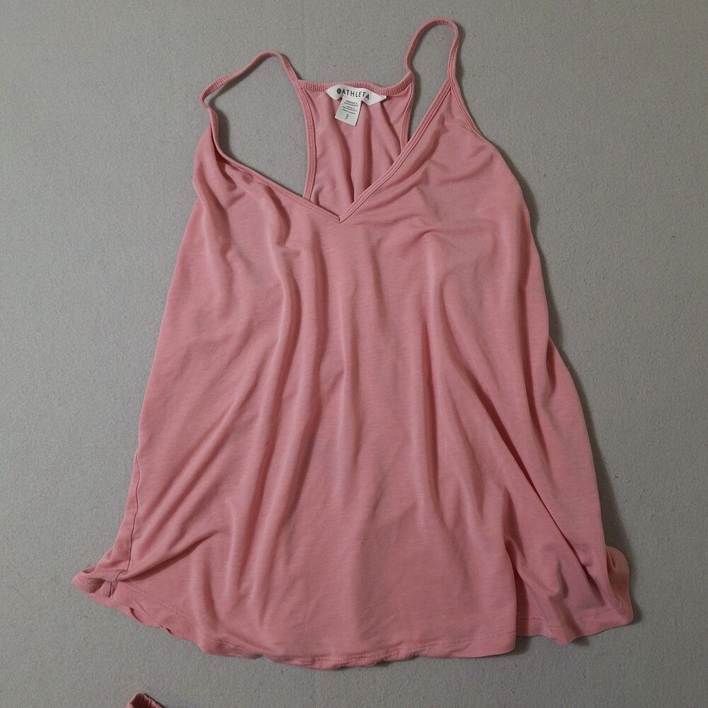 Athleta Calm Cool Pajama Set Size Small Pink Elastic Waistband - Picture 7 of 11